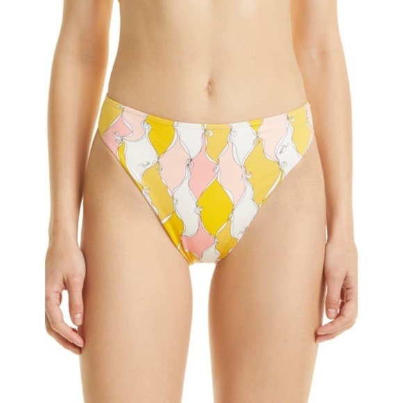 NEW Emilio Pucci Lonsanghe Print Bikini Bottoms Sz. 44